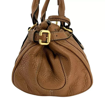 Chloe Brown Paddington One shoulder Hand Bag Leather Lock Key padlock