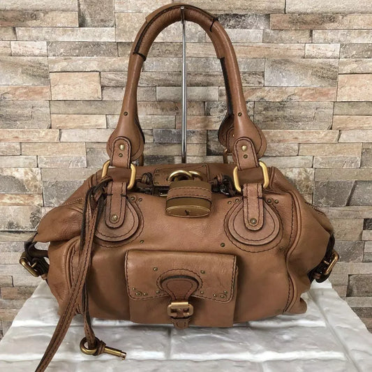 Archive Chloe Paddington Leather Hand Bag Brown Vintage