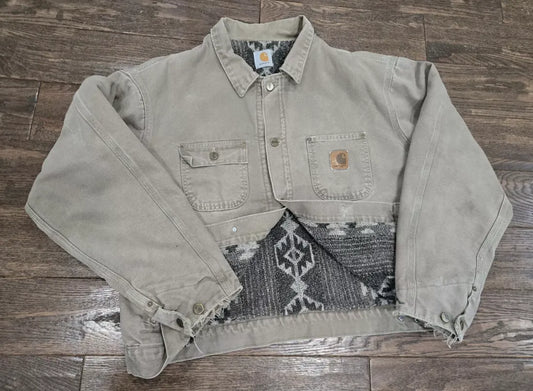 Vintage Carhartt Aztec Pile-lined Washed Duck Jacket Taupe