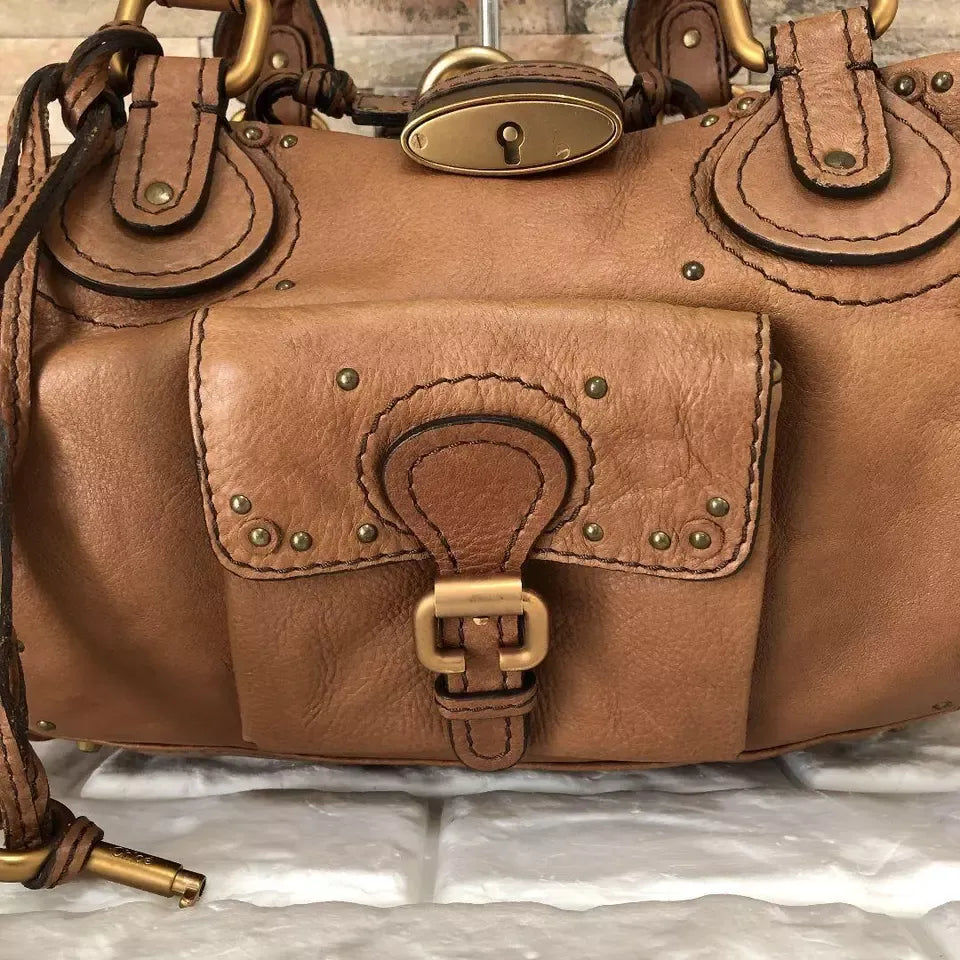 Archive Chloe Paddington Leather Hand Bag Brown Vintage