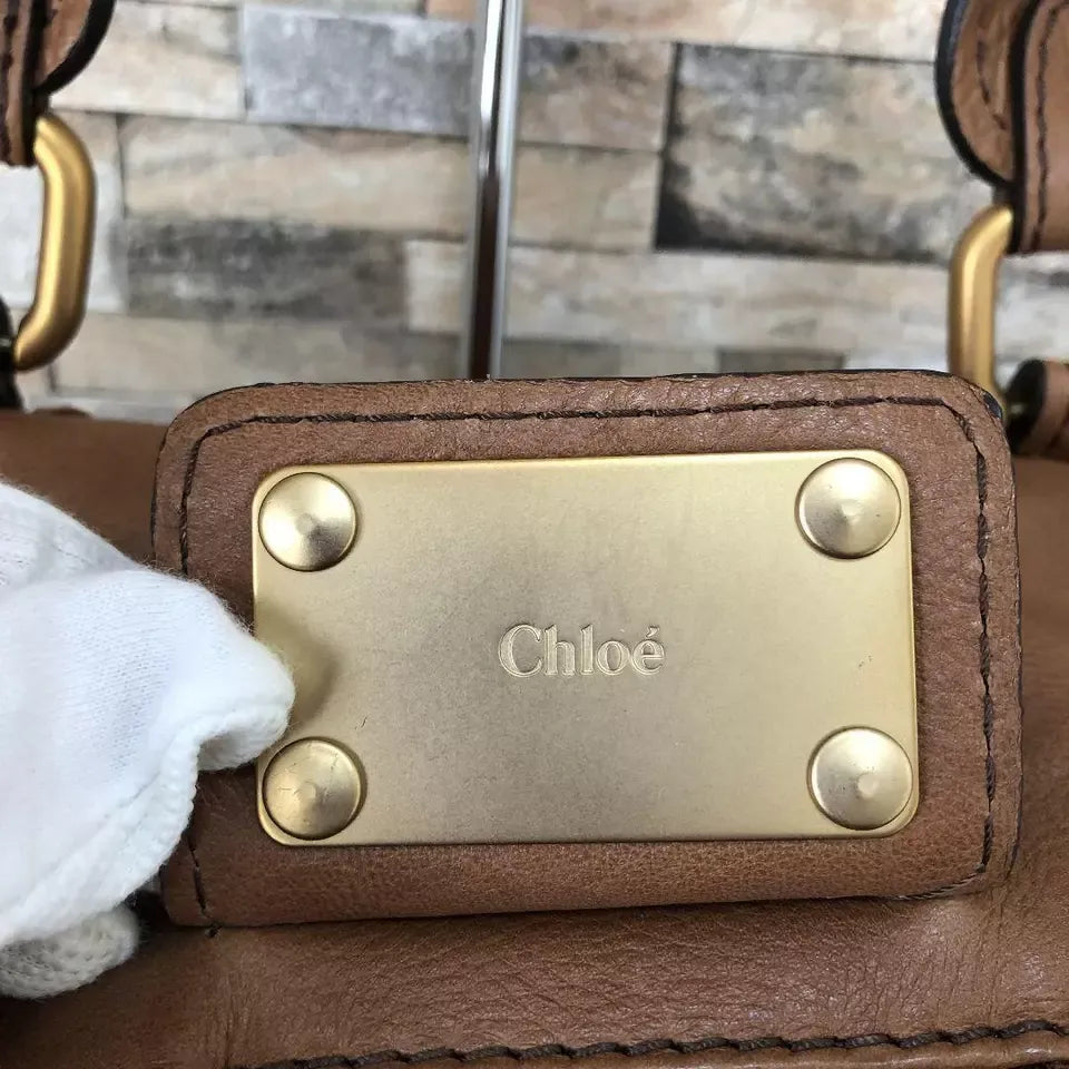 Archive Chloe Paddington Leather Hand Bag Brown Vintage