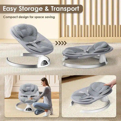 Bebecar electric baby bouncer chair, bluetooth enabled baby swing chair with remote control