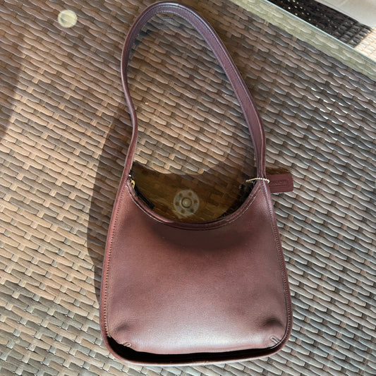 Vintage Coach Mahogany Brown 9020 Mini Ergo Zip