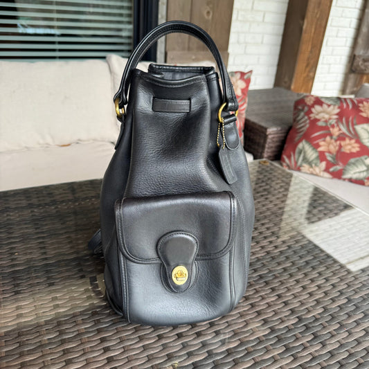 Vintage Coach Black Handle Backpack 9992