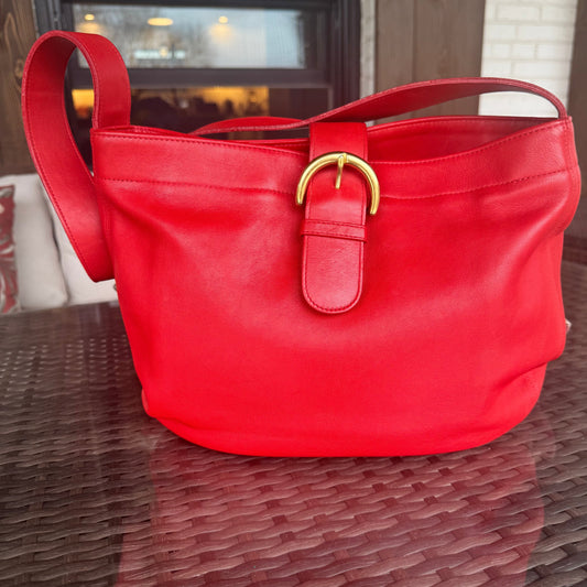 Vintage Coach Soho Red Eldridge Hobo 4166