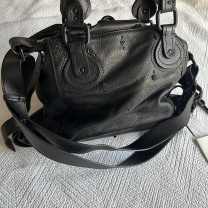 Black Chloe Paddington Bag In Matte Black Hardware