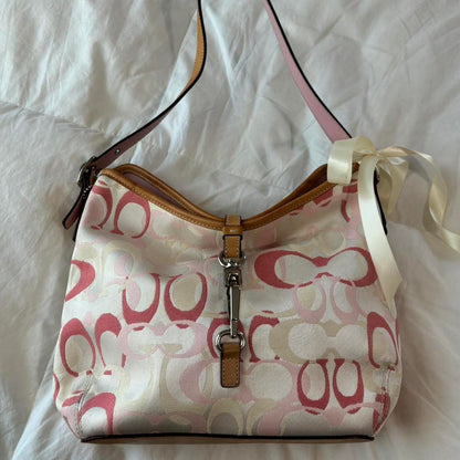 Vintage Coach Optic Pink Purse