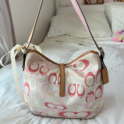 Vintage Coach Optic Pink Purse