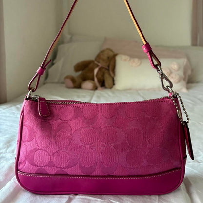 Rare Coach Hot Pink Demi Bag