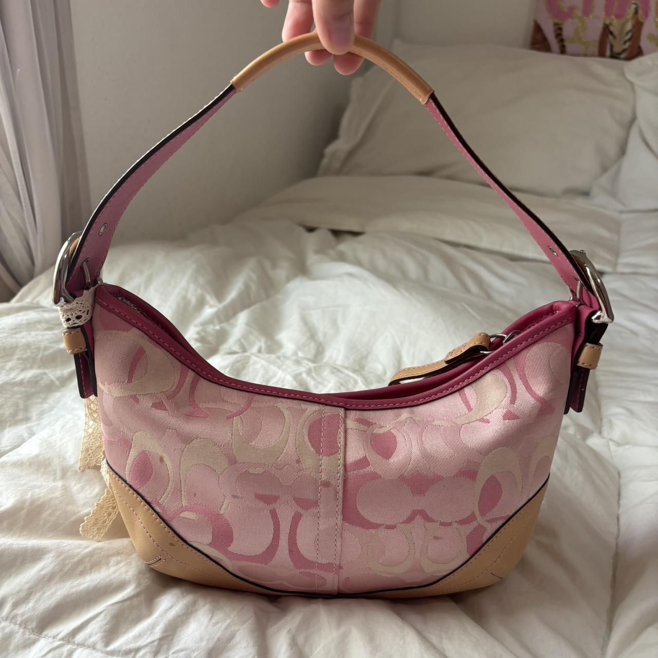 Mini Vintage Coach Hobo In Optic Pink