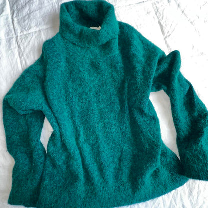 Green knit jumper