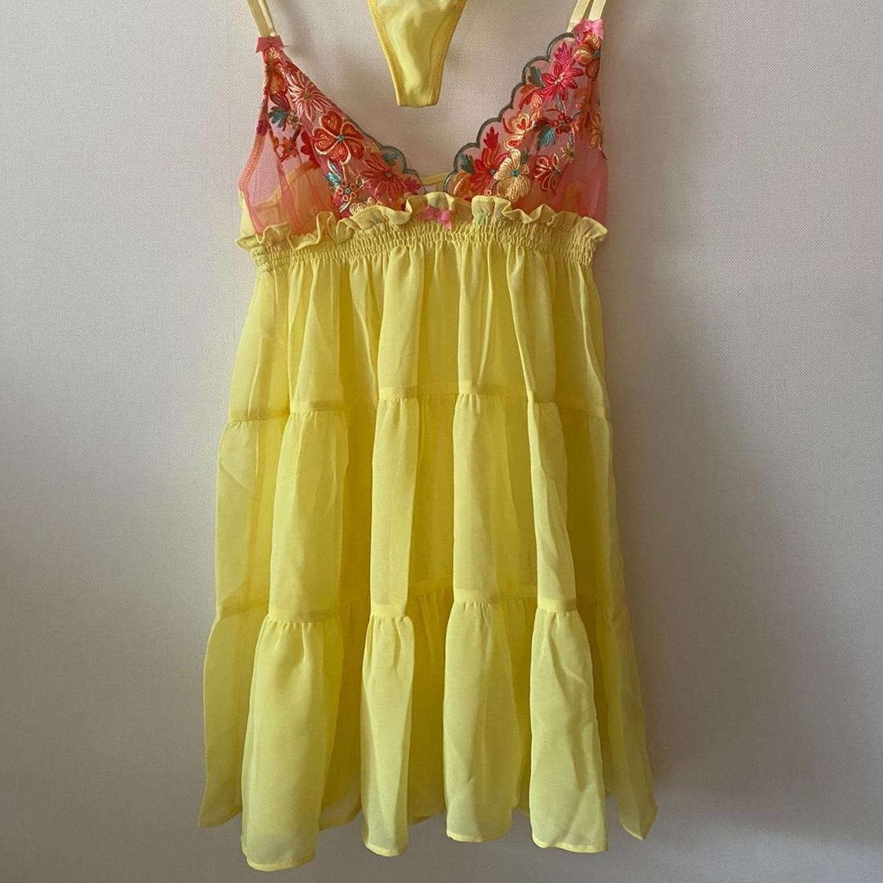 Vintage Victoria’s Secret babydoll mesh dress with...