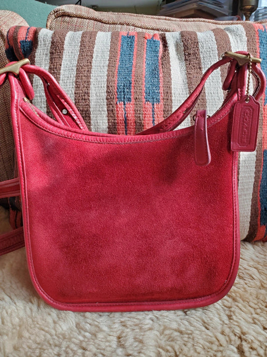 Coach Vintage Janice In Berkeley Suede Red