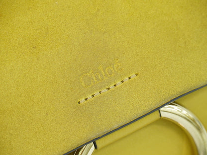 Chloe Faye Suede Leather Shoulder Crossbody Bag Yellow