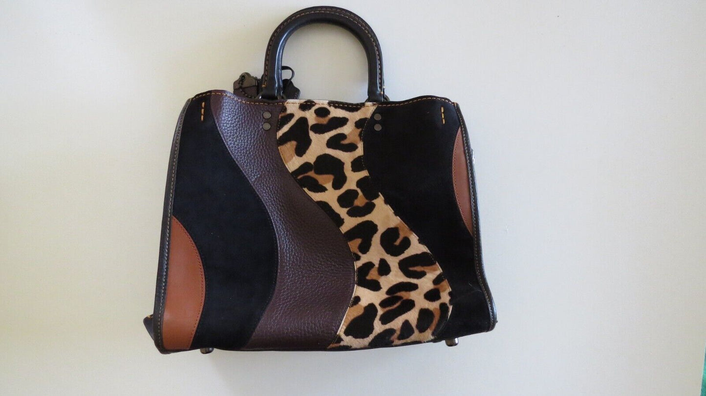 Coach Rogue Bag With Leopard Patchwork B1880 32879