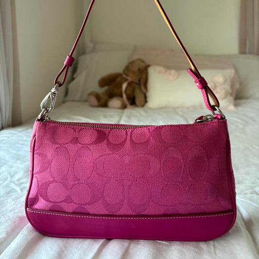 Rare Coach Hot Pink Demi Bag