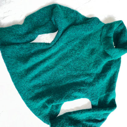 Green knit jumper