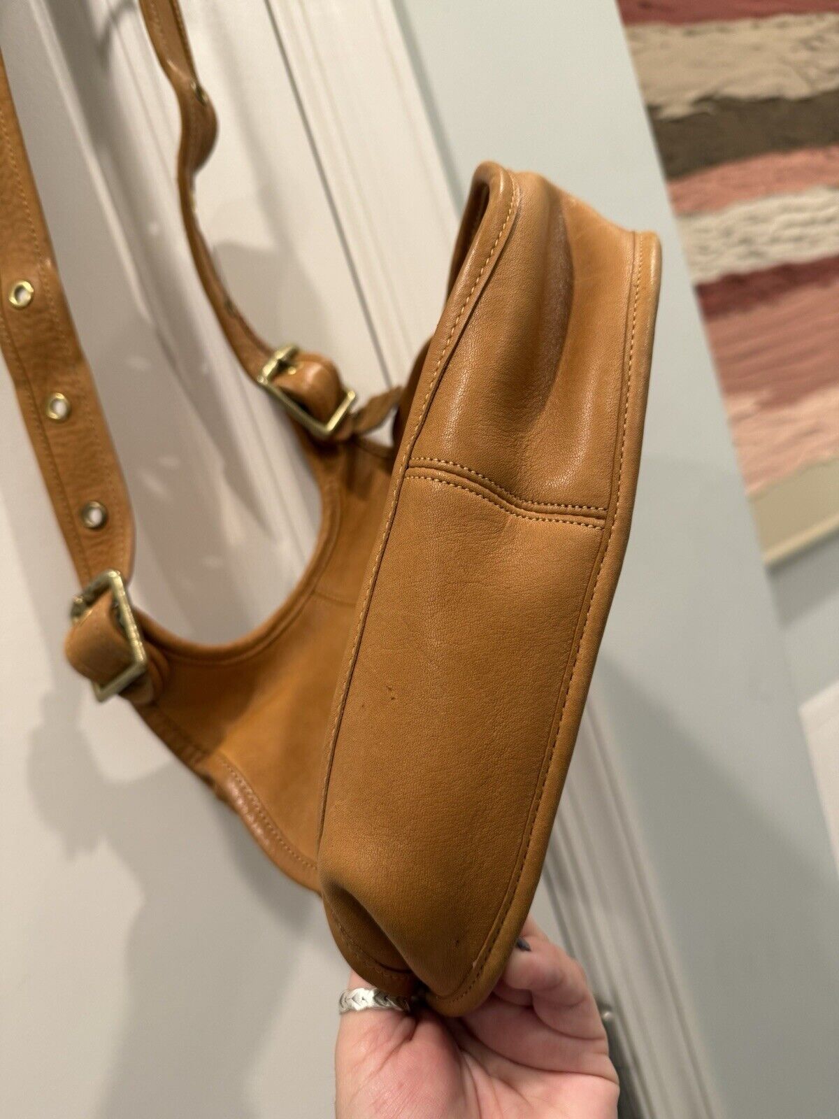 Coach Vintage Crescent Saddle Bag Nyc 9235 Saddle Tan