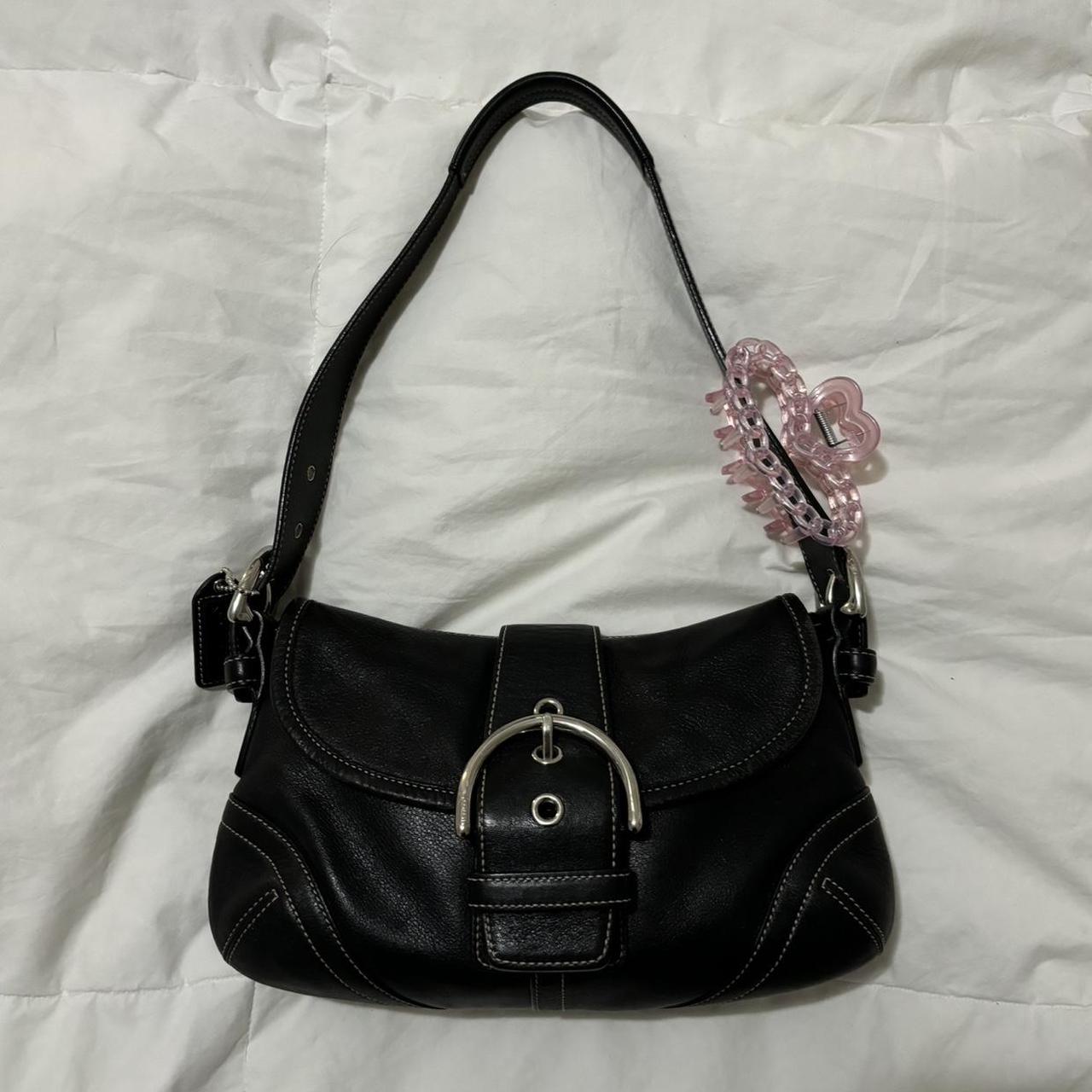 Vintage Coach Black Leather Mini Soho