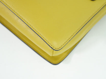 Chloe Faye Suede Leather Shoulder Crossbody Bag Yellow