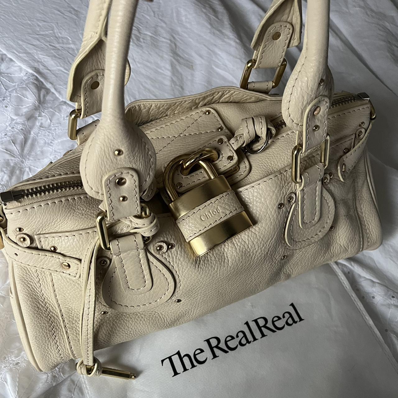 Authentic Cream Chloe Paddington Bag With Gold Hardware