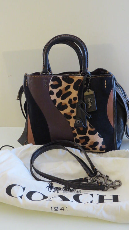 Coach Rogue Bag With Leopard Patchwork B1880 32879