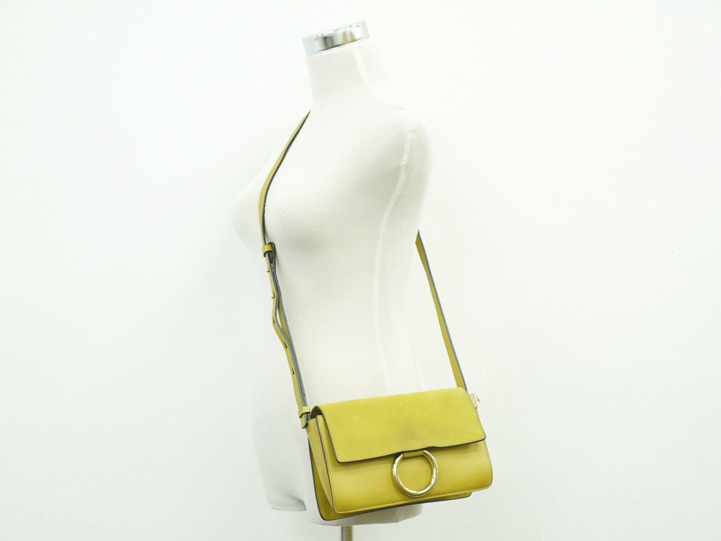 Chloe Faye Suede Leather Shoulder Crossbody Bag Yellow