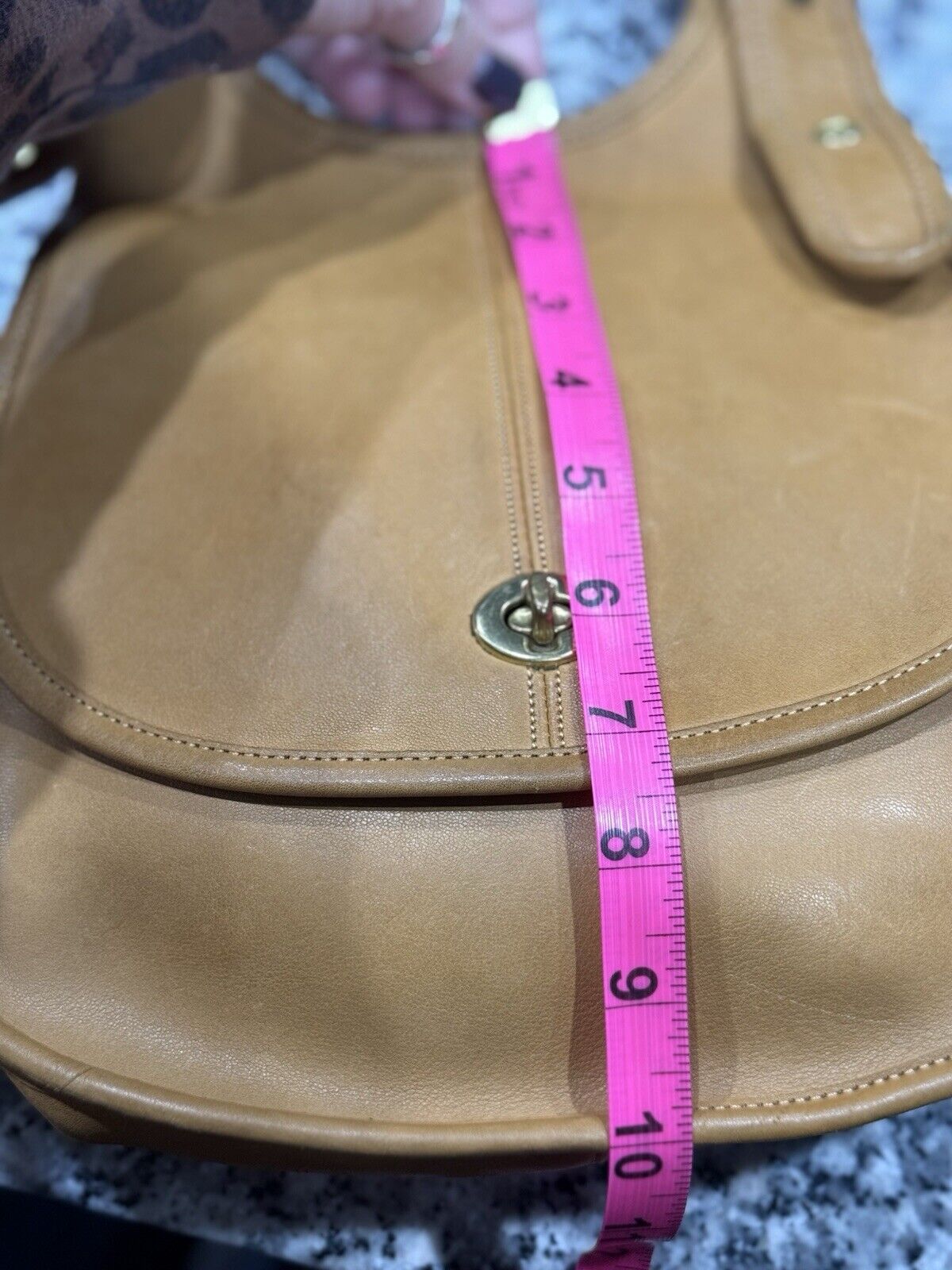 Coach Vintage Crescent Saddle Bag Nyc 9235 Saddle Tan