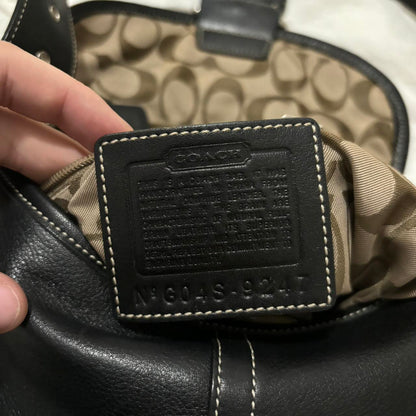 Vintage Coach Black Leather Mini Soho