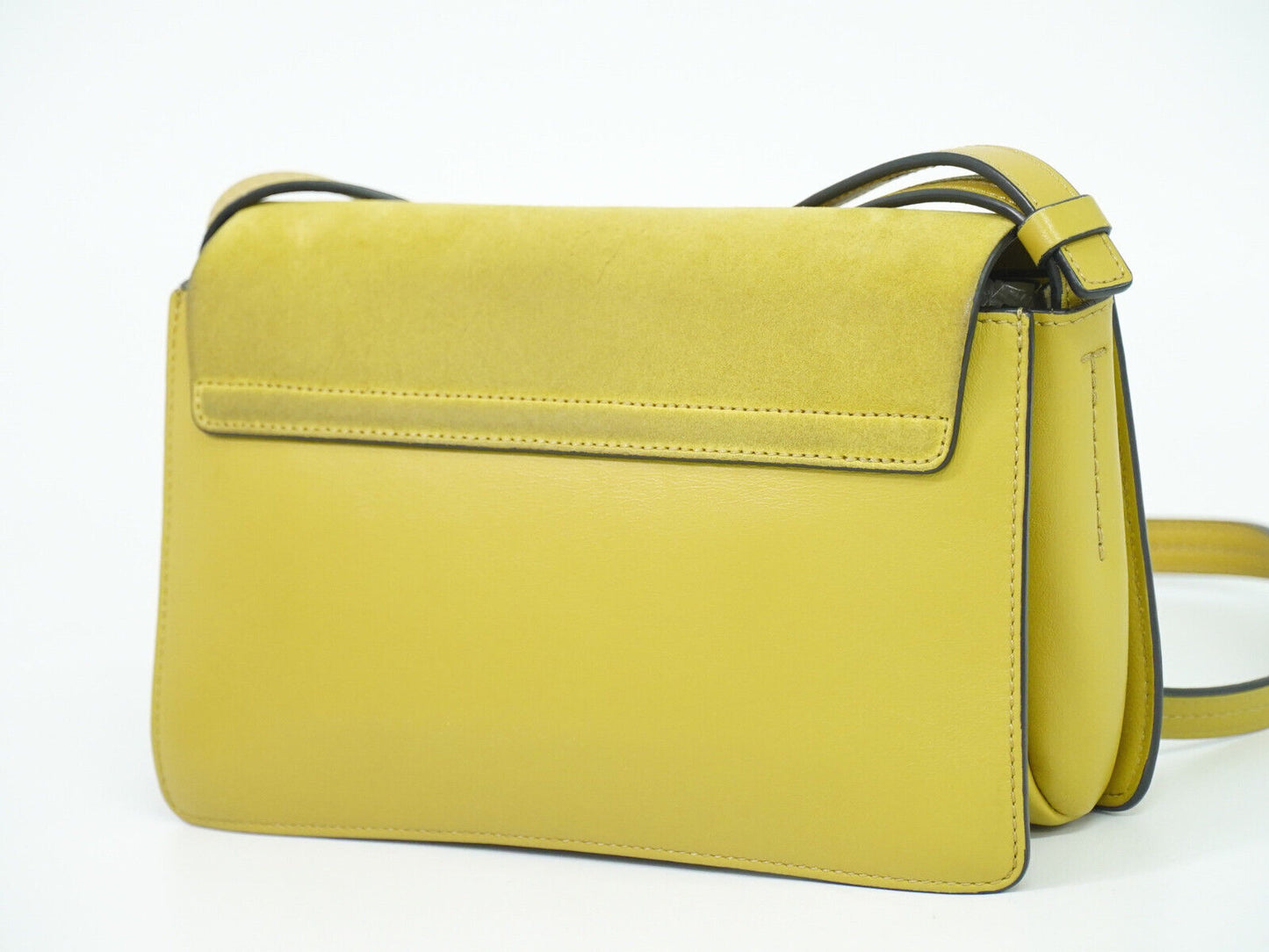 Chloe Faye Suede Leather Shoulder Crossbody Bag Yellow