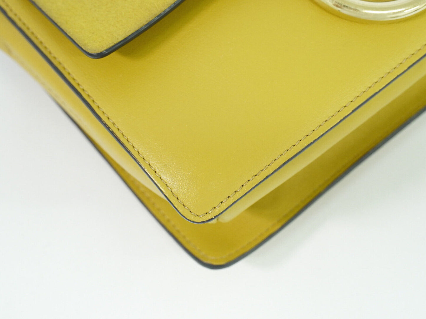 Chloe Faye Suede Leather Shoulder Crossbody Bag Yellow