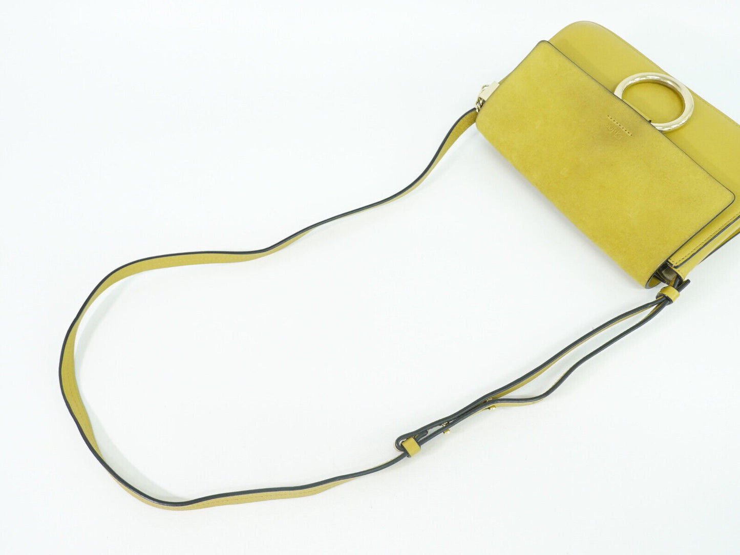 Chloe Faye Suede Leather Shoulder Crossbody Bag Yellow