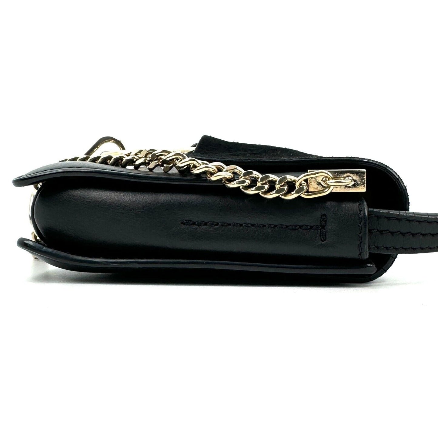 Chloe Faye  Shoulder Bag Black Small Leather Authentic