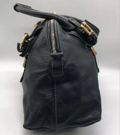 Chloe 2000s Paddington Leather Hand Bag Black Vintage